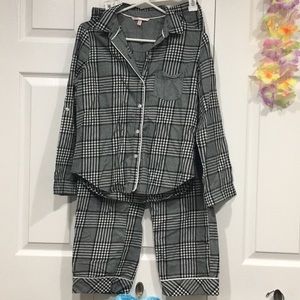 Victoria’s Secret black and white plaid pjs